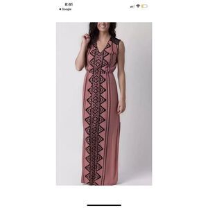 Coco and Jaimeson Embroidered Maxi Tank Dress Size Medium